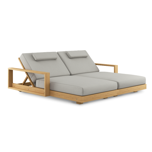 Brie double lounger with arms