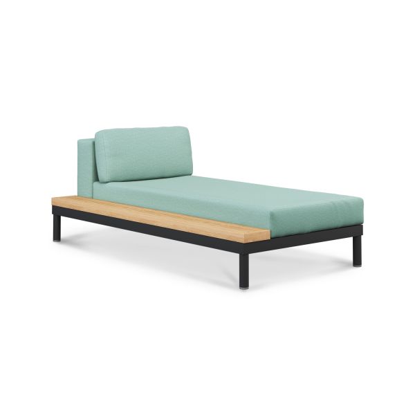 Lisse Right Chaise with Teak Tray